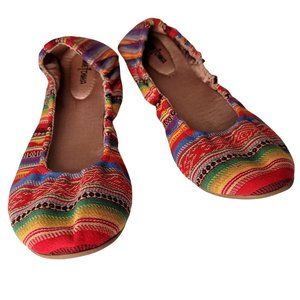 MINNETONKA Colorful Boho Southwestern Mexican Blanket Style Ballet Flats  9.5